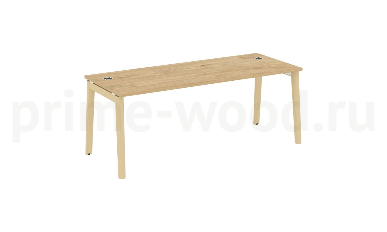 Стол рабочий руководителя, опоры - массив дерева ONIX WOOD DIRECT 198x80x75 - фото 9